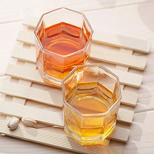 NVRA Premium Juice/Water Glass Set of 6 | 300ml Classic Highball Tumbler | Glasses for Drinking Juice, Milkshake, Beer, Cocktail, Coke, Lassi, Soda (Hexagonal, 6) 3