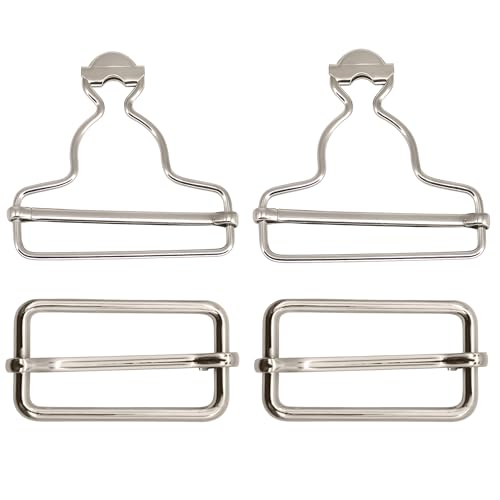 Clips de salopette argentés 40 mm pour remplacer facilement les attaches cassées de vos bretelles