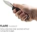 SOG Flare Folding and Pocket Knife Assisted Opening Tech Knife w/ 3.5 Inch Stainless Straight Edge Blade & Tactical Knife GRN Grip (FLA1001-CP), Black