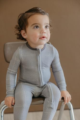 Image of Copper Pearl Baby Zip-Up Footie Pajamas - Soft Stretchy Sleep and Play Footies for Boys and Girls