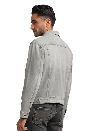 Image of Everblue Men Grey Classic Trucker Jacket