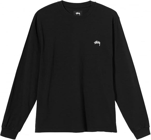 Amazon | STUSSY (ステューシー) シンプルロゴ刺繍長袖Tシャツ