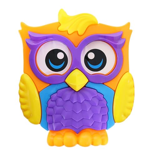Quebra-Cabeça Infantil Coruja Educativo 3D - Brinquedo de Montar com Peças de Encaixe Seguras, Estim
