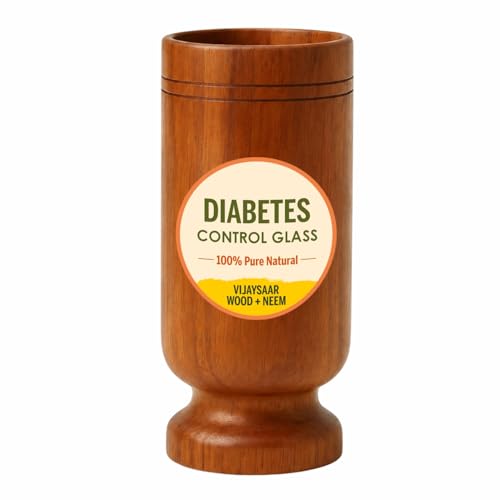 Image of Vijaysar Wood Glass for Diabetes with Neem 100 ML Capacity | Lab Tested Ayurvedic Herbal Water Tumbler for Overnight Infused Water | Reusable Natural Glass (Pack of 1)