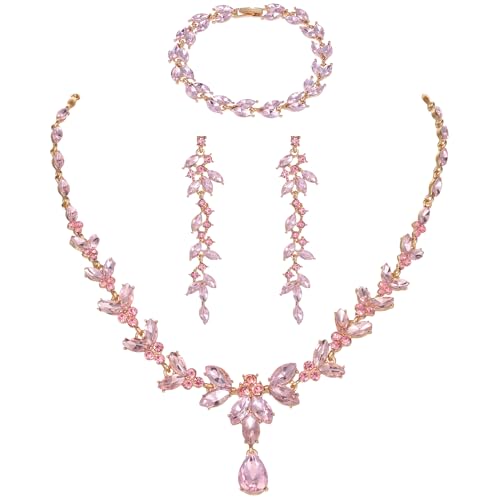 Kamirola Bridal Wedding Jewelry Set for Women/Brides/Bridesmaids Crystal Jewelry Set