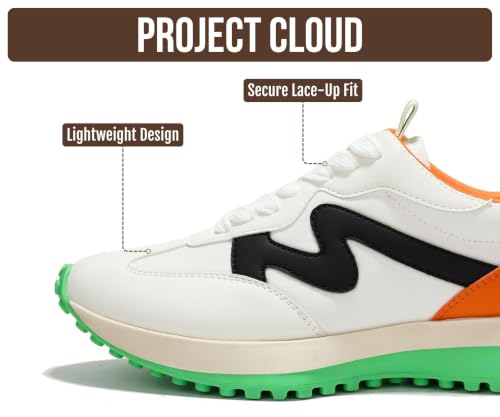 Image of Project Cloud Trendy Fashion Sneakers for Women 2026 - Memory Foam and Non-Slip Comfortable Casual Ladies Shoes for Womens Fashion Sneakers - Lightweight Lace-up Shoes (Lecco)