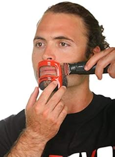 RevoGoatee Goatee Shaving Template - Shaping & Edge-up Tool for Goatee Trimming, Lineup - Grooming Kit for Men - One Size Fits All - Self Cut Guide - Use w/Beard Trimmer or Clipper - Barber Supplies