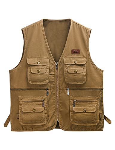 Gilet de pêche avec poches pour journaliste et photographe de terrain
