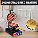 HTTSICHI Bubble Waffle Maker - Commercial Egg Waffle Maker w/Non-stick, Temperature and Timers, 1400W Hong Kong Egg Waffle Iron w/Rotating Baking Pan, Stainless Steel Bubble Waffle Machine Restaurants
