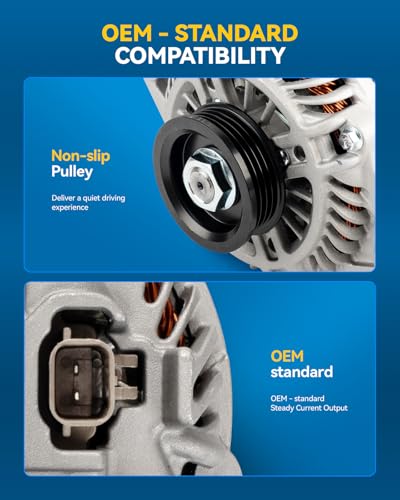 Image of PHILTOP New 13995N Alternator Fit with 2003-2005 Chrysler PT Cruiser 2.4L | Alternator for 2004-2005 Dodge Neon 2.0L, 100A 12V S4 CW ER /IF Alternator Replacement 139958 5033253AA 90273311 RL033253AA
