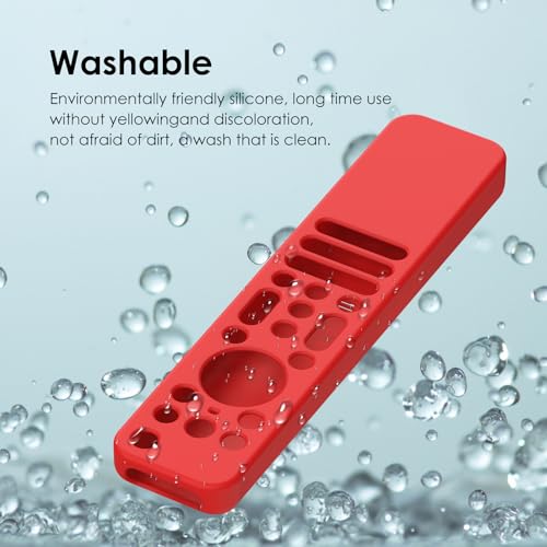Image of Silicone Cover Case Compatible with Sony Bravia Smart Tv 2023 2024 2025 Voice Remote RMF-TX910U (Red) [Remote NOT Included]