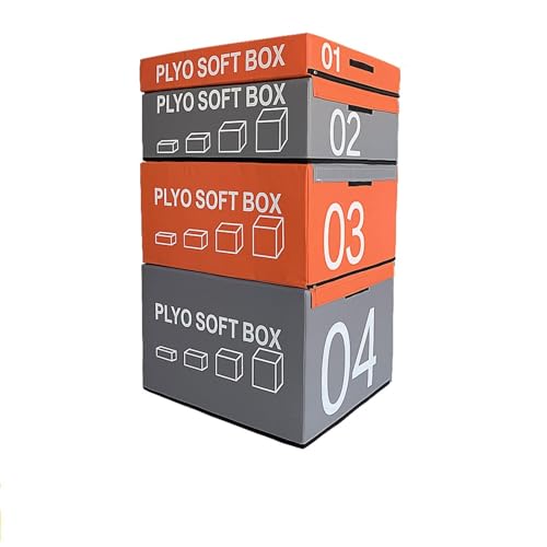 LICOME Jump Box Soft Foam Box Professional Physical Training Combination Box Used for Home Gym and Outdoor Exercise. Suitable for Agility Training and Speed Training(B)