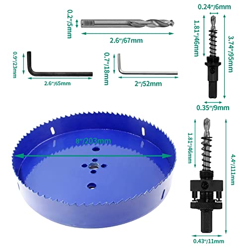Image of Luomorgo 203mm /8 inch Hole Saw with Arbor