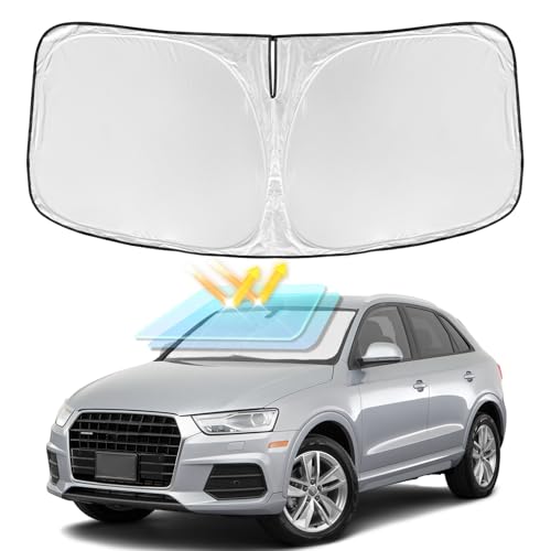 for Audi Q3 2013-2018 Windshield Sun Shade - 4 Layers Car Sunshades for Front Windows Shade Cover...