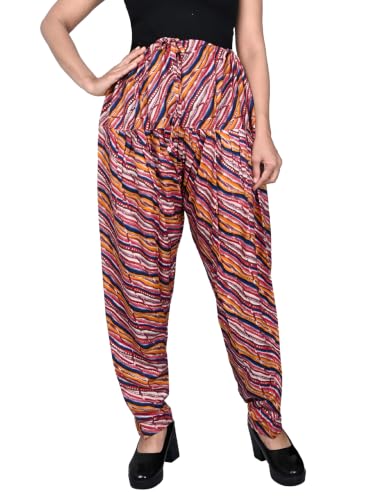 Image of FASHION GALLERY Women's Rayon Relaxed Fit Patiala Salwar with Full Length Drawstring Closure Type and Flexible Waist|Patiala Pant for Woman