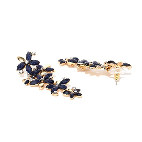 Women's AD Blossomy Plated Dangler Earrings, Fascinating Gift