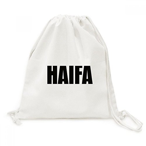 Sac à cordon Haifa Israël en toile pour voyage et quotidien