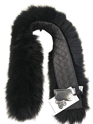 Black collar arctic fox fur for hood coat parka 72 cm Black collar arctic fox fur for hood coat parka 72 cm