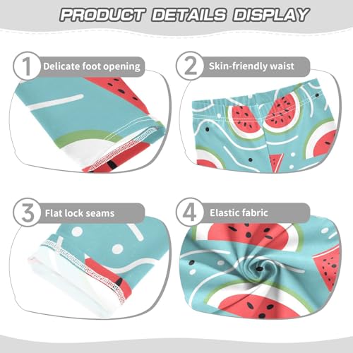 Watermelon Slices Water Ripple Girls Leggings Soft Stretch Workout Yoga Dance Pants for Kids Casual Tights3