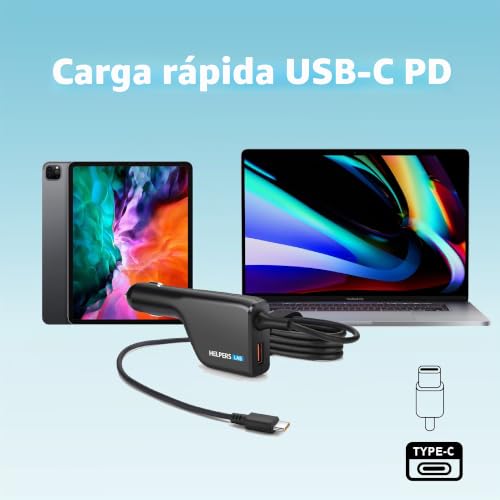 Cargador de auto 118W rápido USB-C PPS para celular Samsung y iPhone 6