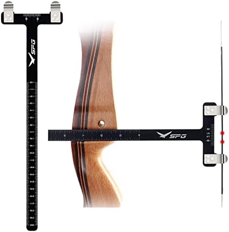 SOPOGER Archery Bow Square T Shape Bow Square Ruler Bowstring Measurement Tool Bow Turning Kit for Recurve Bow and Compound Bow Accessories SOPOGER Archery Bow Square T Shape Bow Square Ruler Bowstring Measurement Tool Bow Turning Kit for Recurve Bow and Compound Bow Accessories