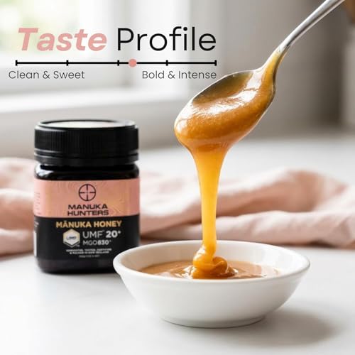 Image of Manuka Hunters UMF 20+ /MGO 830+ Certified New Zealand Manuka Honey - 8.8oz /250g Jar
