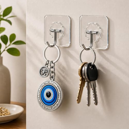 Image of AutokraftZ Evil Eye Keychain for Bike Car and Home Keys with ππ±π΅π²ππΆππ² ππΌπΌπΈ | Good Luck Protection Charm Key Ring | Stylish Evil Eye Key Chain for Positivity | Gifting & Decorative Purpose
