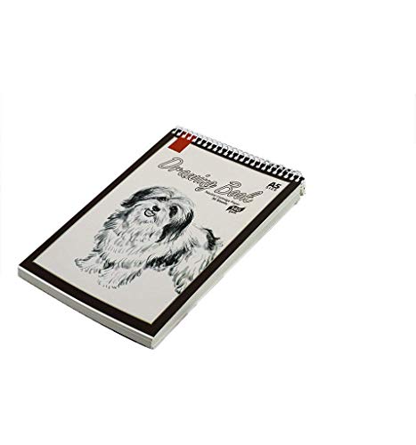 Image of LRS A5 Sketch Pad for Artist - 140 GSM - Artist Drawing Book - (21.0 cm x 14.6cm) - Spiral Bound - Completely Handmade - (A5-50 Sheets, Pack of 1)