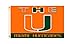 BSI Miami Hurricanes 3 Ft x 5 Ft Flag with Heavy-Duty Brass Grommets - High Durability, Designed for Football, Basketball & Baseball Fans Ootdoor Use