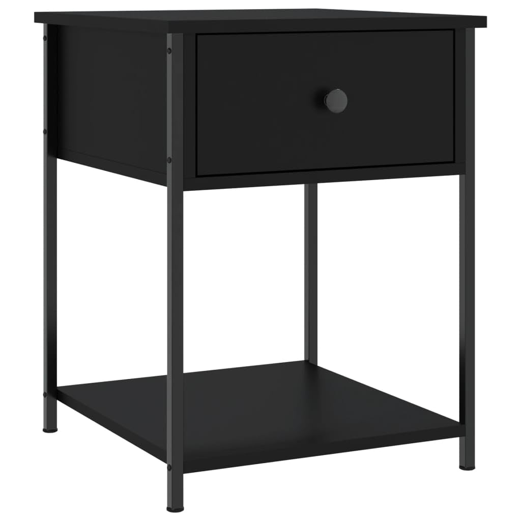 Mobiletto portaoggetti Comodino per camera da lettoComodini 2 pz Neri 44x45x58 cm in Legno MultistratoAdatto alle camere da letto