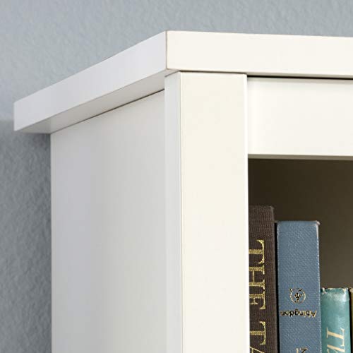 Sauder Cottage Road Library with Doors/Book Shelf, L: 29.29" x W: 13.98" x H: 71.5", Soft White finish - Image 5
