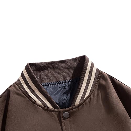 Men's Casual Jacket Leather Long Sleeve Loose Thin Section Fall and Winter Retro Hundred Baseball Clothing Jacket4