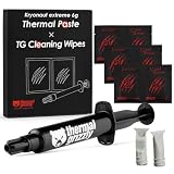 Thermal Grizzly Kryonaut Extreme Thermal Paste 6 Gram Combo Extremely High Performance for Maximum Thermal Conductivity While Overclocking CPU/GPU/PS4/PS5 Plus 12 Cleaning Wipes 6 Wet & 6 Dry