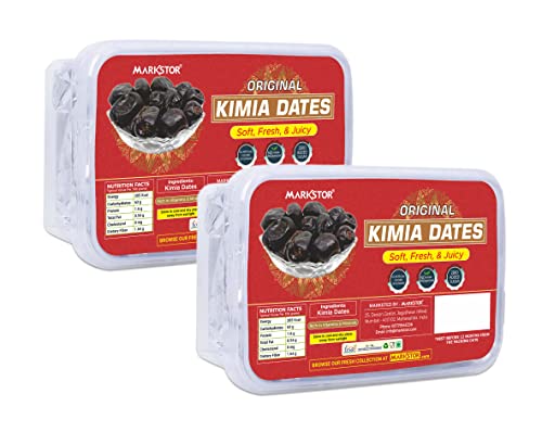 Image of Markstor Original Kimia Dates - 1Kg [500g x 2] - Pack of 2 offer - Fresh & Juicy Dates - Sugar-Free, Natural Sweetness
