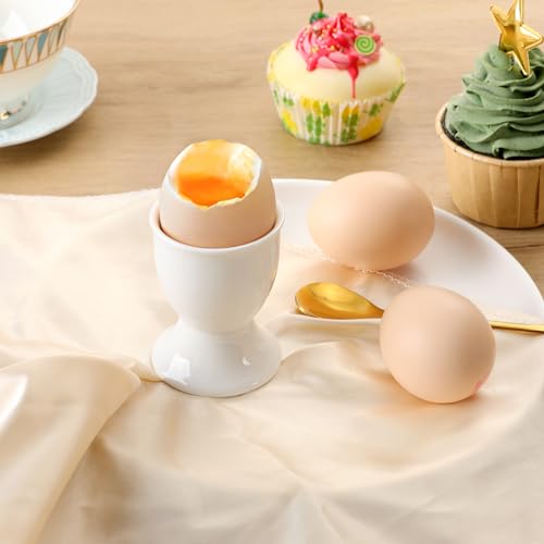 Vidalenta Ceramic Egg Cups Set Of 6 For Soft Hard Boiled Eggs Stand Holder Countertop Gift thumb #3