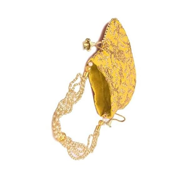 Pooja ki Potli® Silk Embroidered Return Gift Potli, potli Bag for Shagun Wedding, Party Favour, Potli for Return Gifts, Indian Wristlet with Drawstring Potli Bags - Image 3