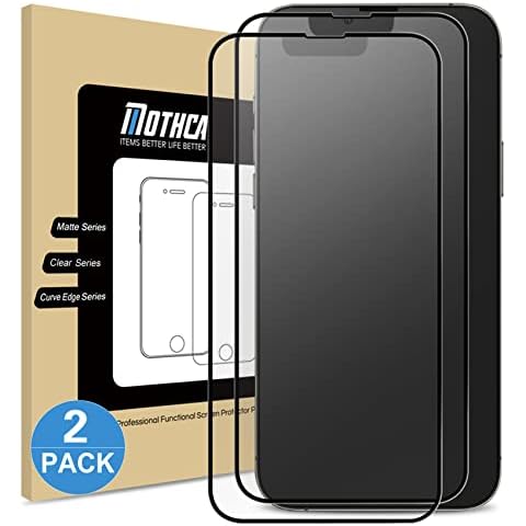 Mothca 2 Pack Matte Screen Protector for iPhone 13 Pro/iPhone 13, Full Screen Tempered Glass film for Apple iPhone 13/13pro 6.1 inch (2020), Anti-Glare & Anti-Fingerprint, Case Friendly, Bubble Free Cover