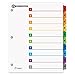 Cardinal 71018 Onestep 100% Recycled Index System, Multicolor 10-Tab, 11 X 8-1/2, 1 Set