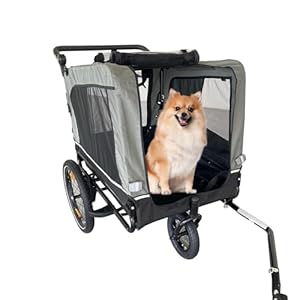   Outdoor-Heavy-Duty-Foldable-Utility-Pet-Stroller-Dog-Carriers-Bicycle-Trailer