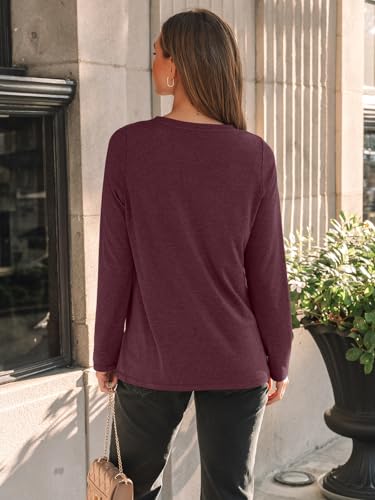 AUTOMET Long Sleeve Shirts for Women Basic Business Casual Tops Work Clothes 2025 Fall Fashion Outfits4