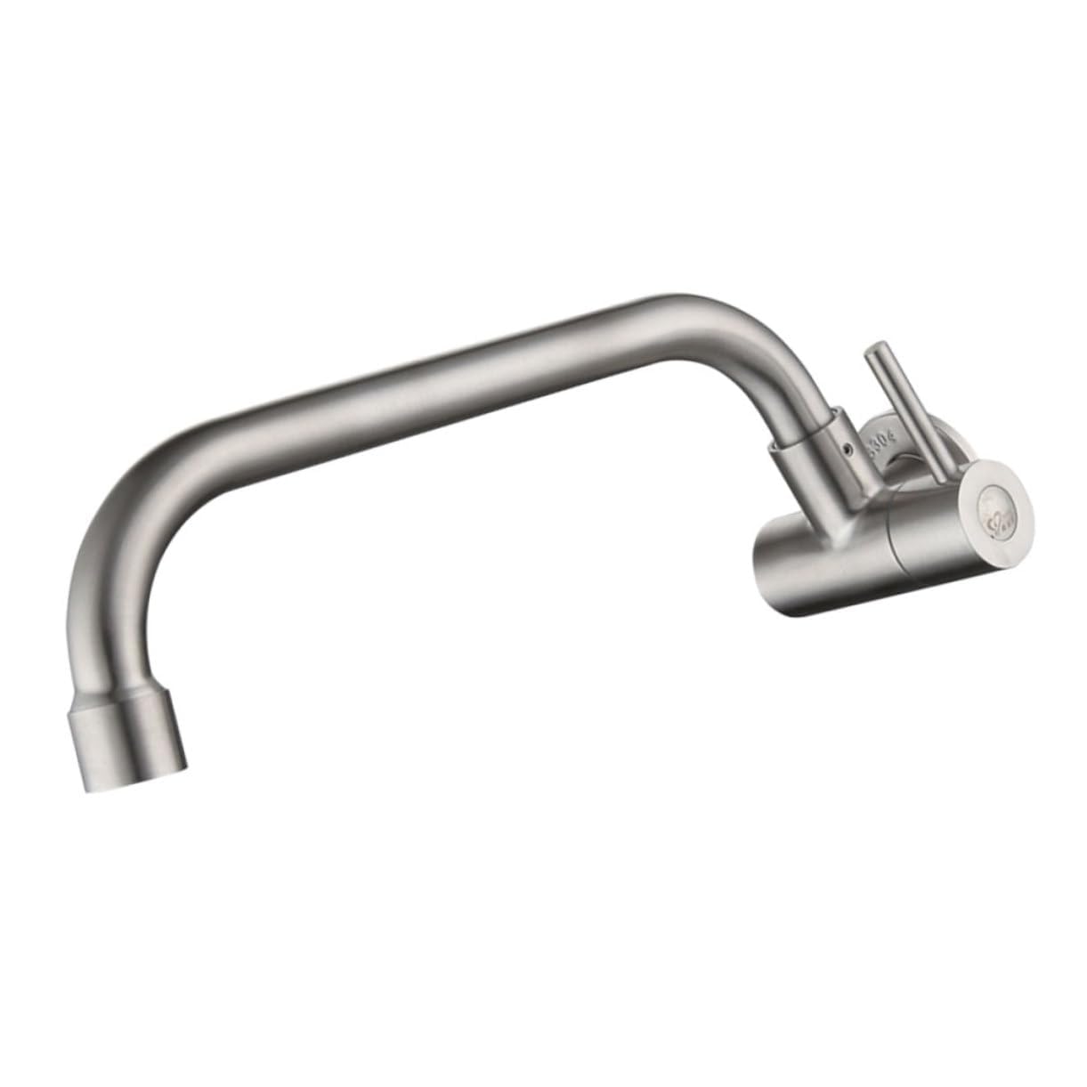 Robinet de cuisine en acier inoxydable mitigeur rotatif allongé évier balcon et buanderie