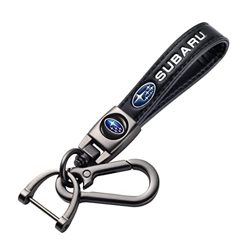 GshionLyfe Car Keychain Keyring Fit Subaru BRZ 2015-up Subaru Legacy Outback Leather Keychain Lanyard for Car Key Fob Holder Souvenir/Gifts