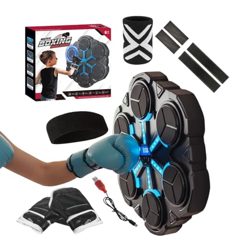 Aparato de Boxeo Musical Genérico | Equipo Deportivo con 3 Modos | Máquina de Entrenamiento de Boxeo con Música - para Garaje Apartamento Casa Dormitorio Dormitorio Sótano Gimnasio Interior