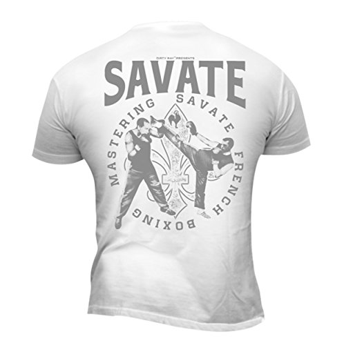 Dirty Ray Arti Marziali Savate Mastering Maglietta T-Shirt Uomo DT34 (XXL)