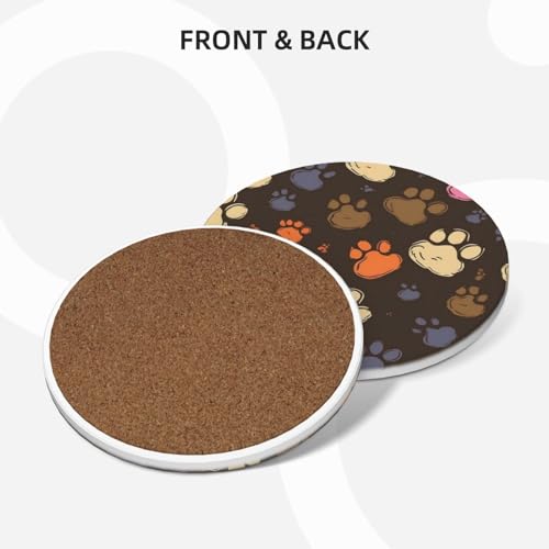 Dessous de verre motif pattes de chien en céramique pour un apéritif convivial - 3