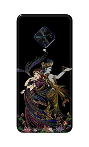 Image of Lord Radha and Krishna Hard Back Case Cover for Vivo S1 Pro Back Cover -(J5) VNS2223