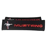 2pcs For Mustang Car Seat Safety Belt Strap Covers Shoulder Pad Soft Headrest Seat Belt Accessories