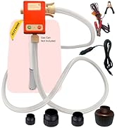 PumpMatic 12 Ft Hose Battery Powered Fuel Transfer Pump - 3.8 GPM - Auto Stop Sensor, Gas, Diesel...