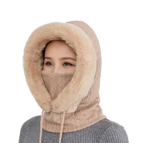 AkiiGer Womens Winter Hats, Warm Hooded Scarf Hat...