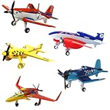 5 Pack Movie Planes Metal Diecast Airplane Toy Set, Including No. 7 Dusty, No. 11 Bulldog, No. 29 Skipper, No. 17 Yellow Bird and Ishani (5 Pack Planes Set C)